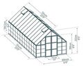 Växthus Balance 21,5 m² Silver Canopia by Palram